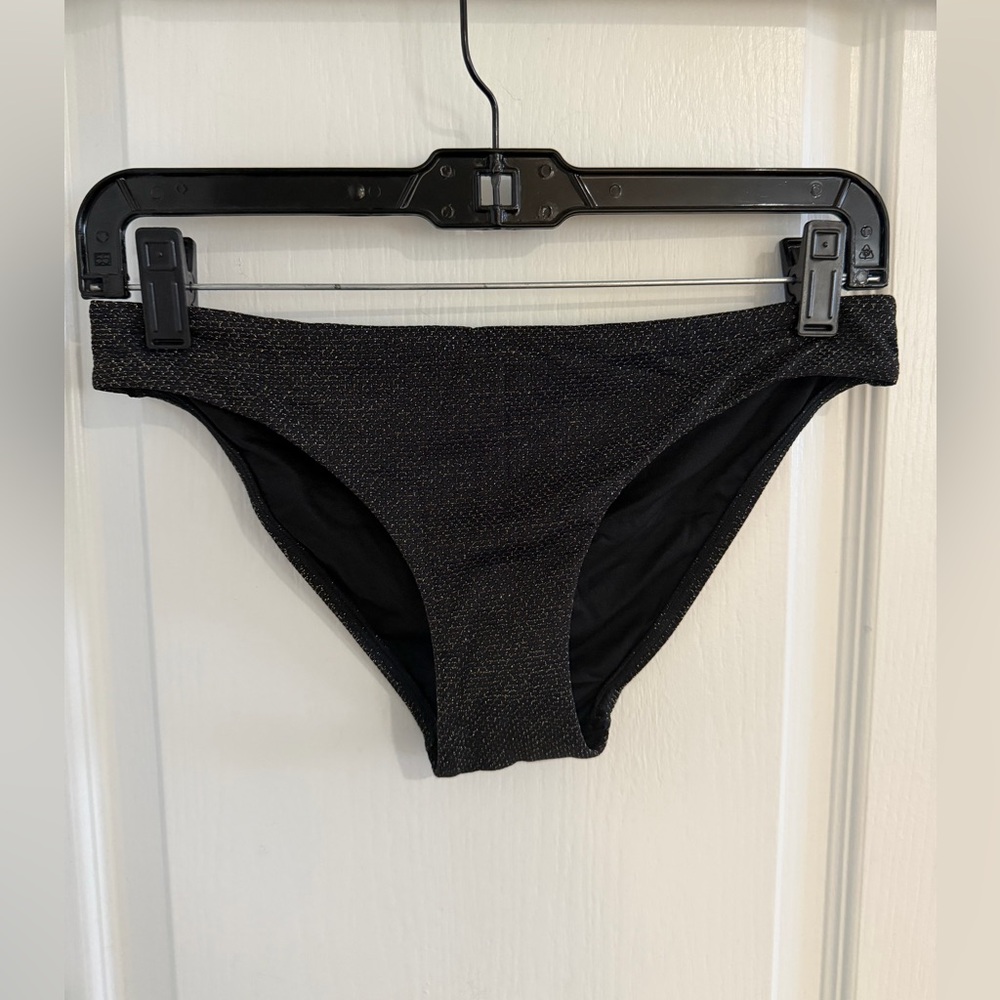 Seafolly Black and Gold Sparkle Bikini Bottom